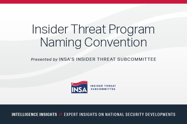 Insider Threat Subcommittee Insider Threat Subcommittee