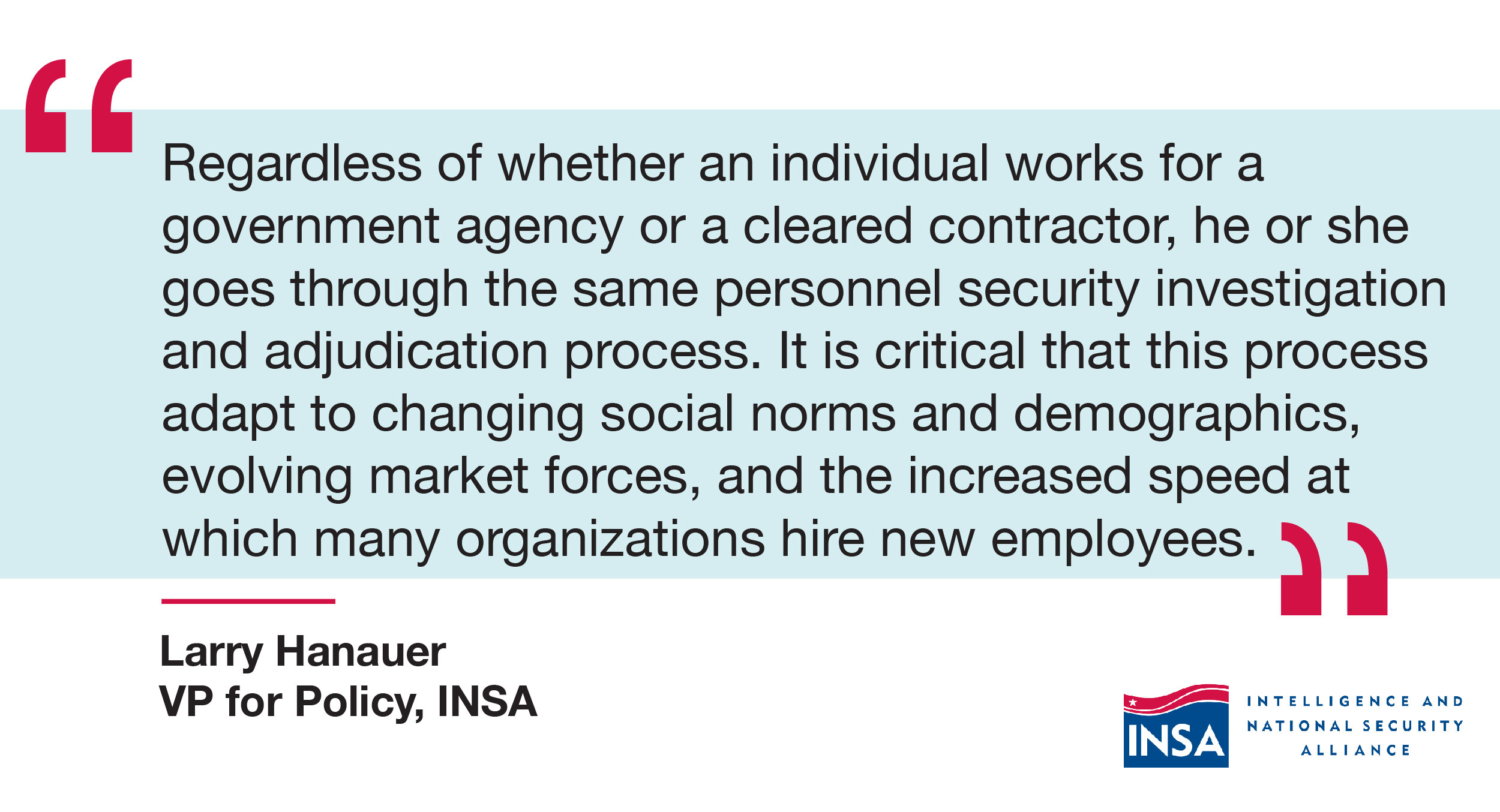 INSA Comments on OPM’s Proposed Personnel Vetting Questionnaire