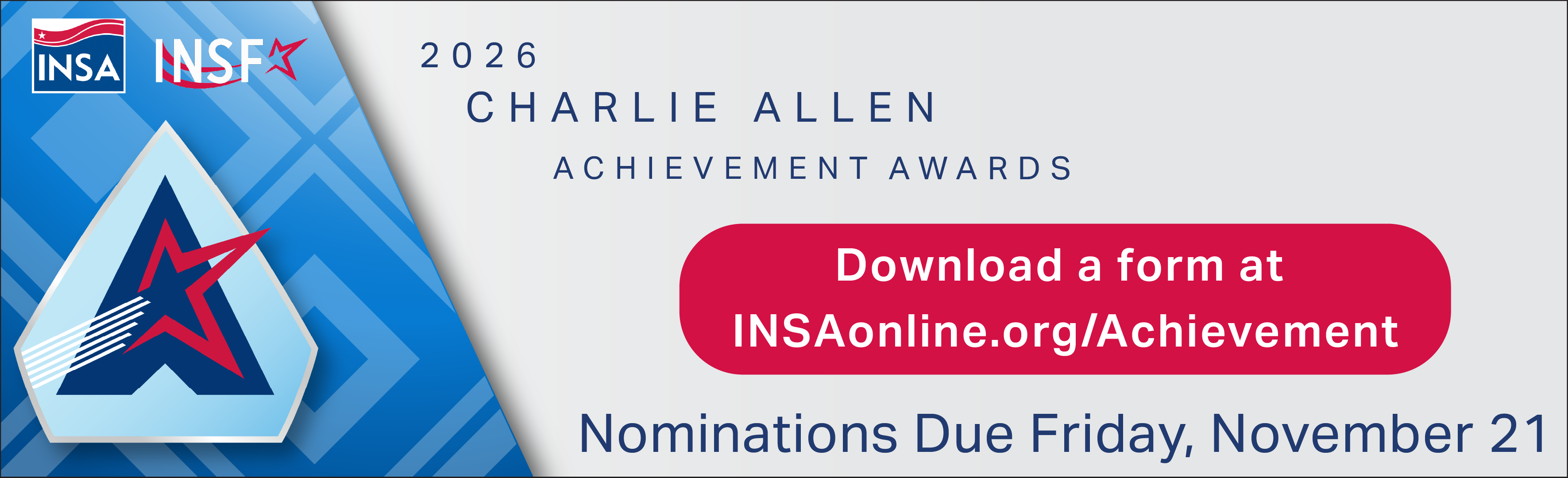 Nominate a professional for INSA's 2026 Charlie Allen Achievement Awards!