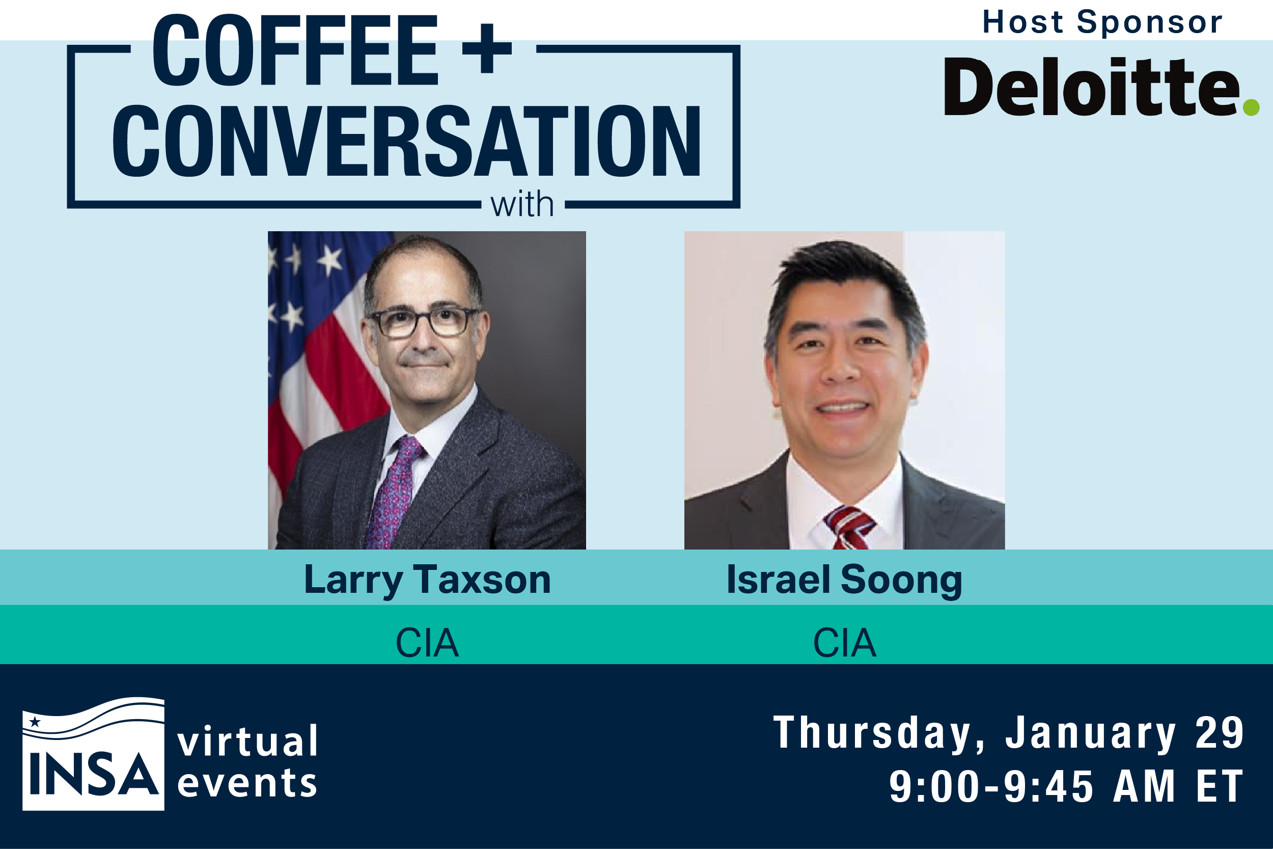 Virtual Coffee and Conversation with CIA's Larry Taxson and Israel Soong