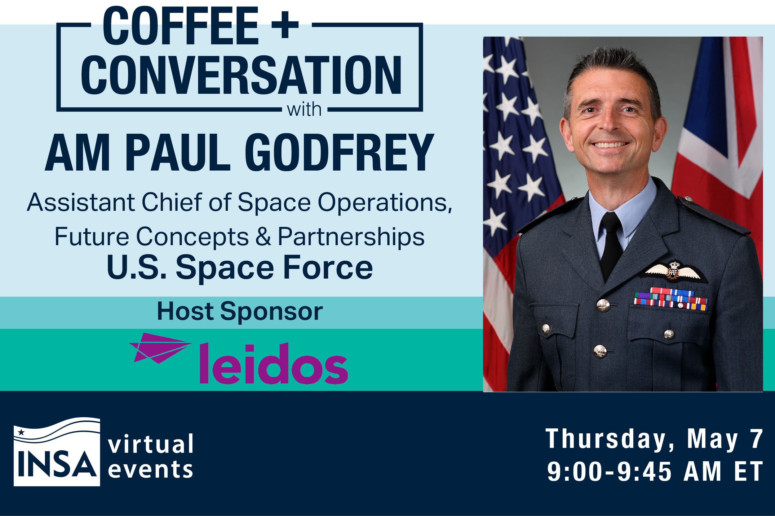 INSA Coffee & Conversation with Air Marshall Paul Godfrey, Assistant Chief of Space Operations, Future Concepts & Partnerships, U.S. Space Force
