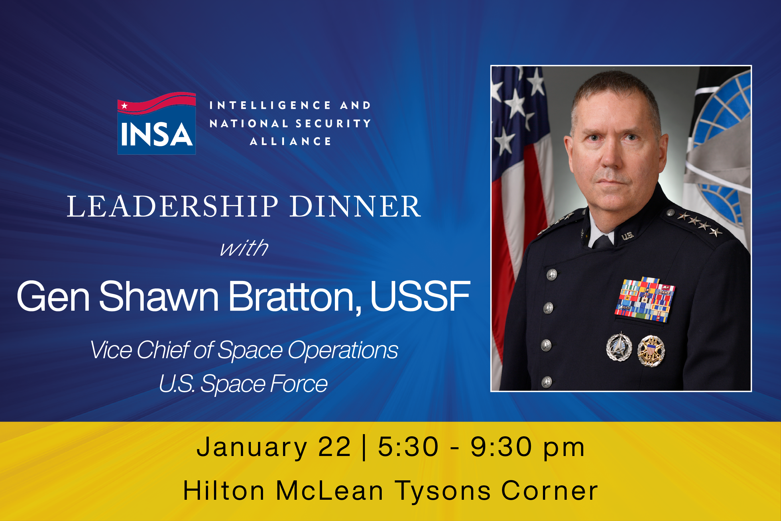 Leadership Dinner with Gen Shawn Bratton, USSF