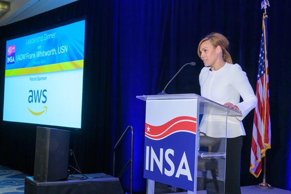 INSA 4286_099 AWS intro at INSA Leadership Dinner