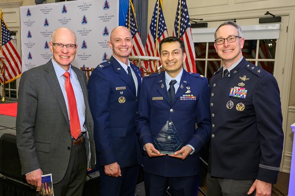 AA 3 General Povak, George Barnes, and Javier Noboa at the INSA Charlie Allen Achievement Awards